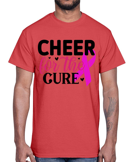 Cheer for the Cure 28#- breast cancer- Cotton Tee