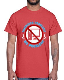 Computer problem no problem 8#- computer- Cotton Tee