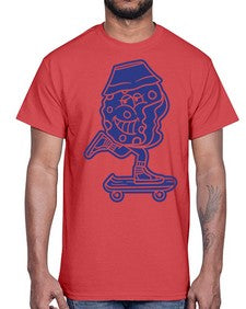 Cookies skating 75#- cartoon food- Cotton Tee