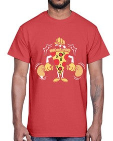 Criminal pizza 77#- cartoon food- Cotton Tee