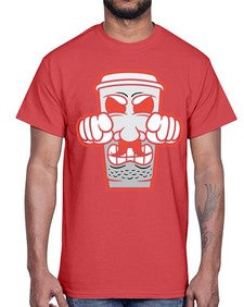 Cup power 78#- cartoon food- Cotton Tee
