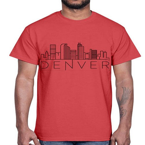 Denver Minimal Skyline 658#- cities- Cotton Tee