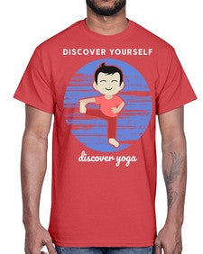 Discover Yourself Discover Yoga 199#- yoga- Cotton Tee