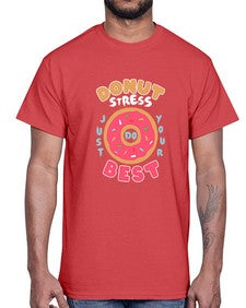Donut stress 3#- cartoon food- Cotton Tee