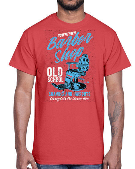 Downtown Barbershop730#- barber- Cotton Tee