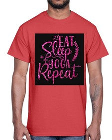 Eat Sleep Yoga Repeat  207#- yoga- Cotton Tee