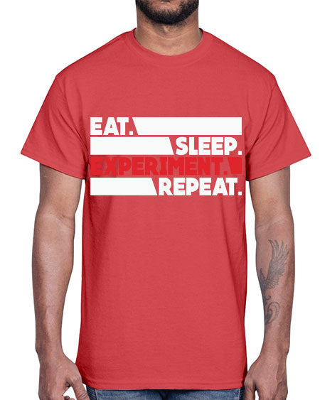 EatSleepExperimentRepeatScientistSkinite Scientist Skinite 274#- general science- Cotton Tee