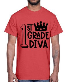 First Grade Diva 127#- first grade- Cotton Tee