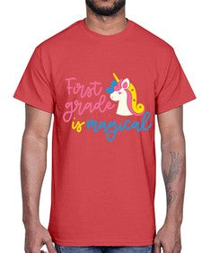 First Grade Is Magical 143#- first grade- Cotton Tee