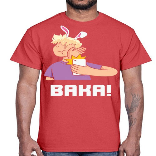 Funny Anime Baka Rabbit Slap Anime 228#- anime- Cotton Tee