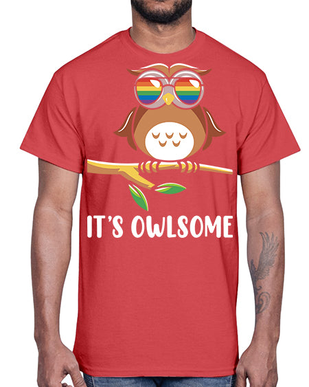 Funny Owl Gift Im Owlsome A TurtleRabbit 7#- owl- Cotton Tee