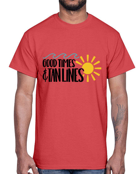 Good Times Tan Lines Style 43#- summer- Cotton Tee