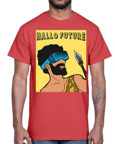 Hallo Future 497#- art pop art- Cotton Tee