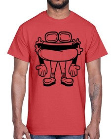 Handsome hotdog 135#- cartoon food- Cotton Tee