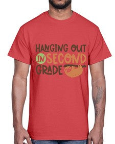 Hanging Out in Second 235#- second grade- Cotton Tee