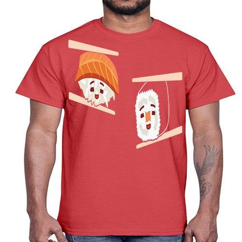 Happy Sushi Anime Kawaii Set Anime 232#- anime- Cotton Tee