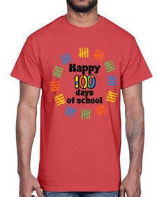 Happy one hundred Days of School 245#- one hundred days- Cotton Tee