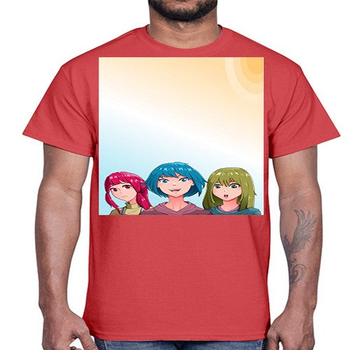 Happy three friend 20#- anime- Cotton Tee