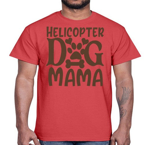 Helicopter Dog Mama Style 87#- dogs- Cotton Tee