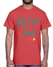 Hello First Grade 277#- first grade- Cotton Tee