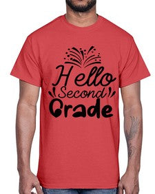 Hello Second Grade 322#- second grade- Cotton Tee