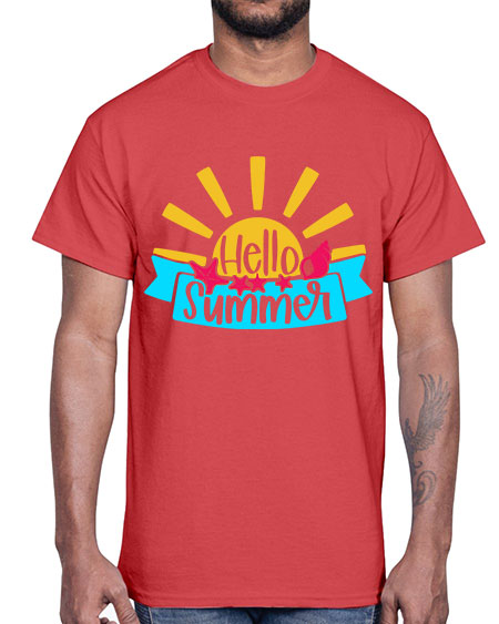 Hello Summer Style 38#- summer- Cotton Tee