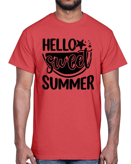 Hello sweet summer 01#- summer- Cotton Tee