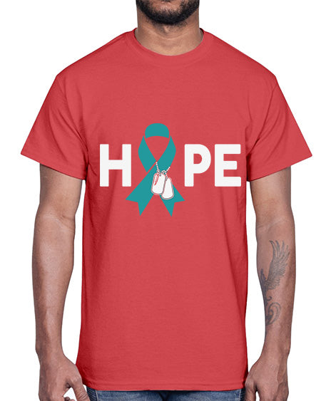 Hope PTSD Awareness Dog tag 21#- PTSD- Cotton Tee