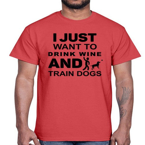 I Just Want to Drink Style 43#- dogs- Cotton Tee