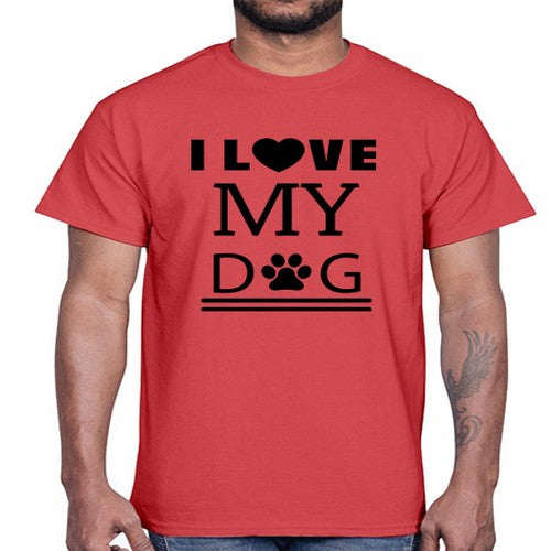 I Love My Dog Style 41#- dogs- Cotton Tee