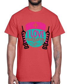 I Love Nursing Style Style 898#- nurse- Cotton Tee