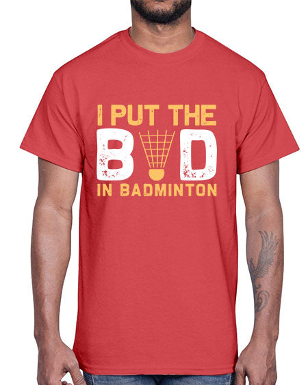 I put the 1097#- badminton- Cotton Tee