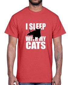 I sleep With My Cats- cats- Cotton Tee
