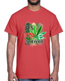 Its Somewhere 670#- marijuana- Cotton Tee
