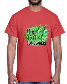 Its Somewhere 672#- marijuana- Cotton Tee
