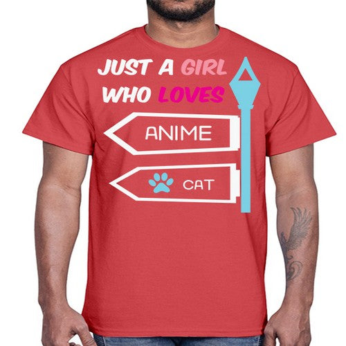 Just A Girl Who Loves Anime 264#- anime- Cotton Tee