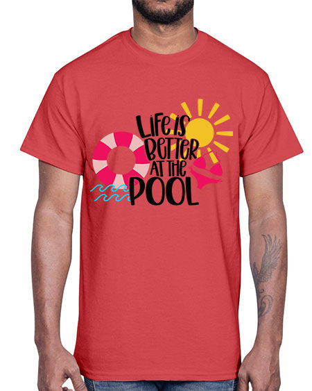 Life Is Better At The Pool Style 33#- summer- Cotton Tee