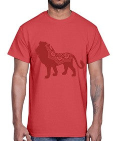 LionMandala 734#- mandala- Cotton Tee