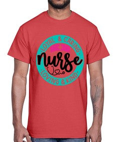 Loyal Caring Nurse Loving Kind Style Style 1078#- nurse- Cotton Tee
