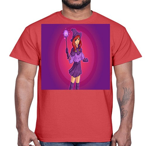 Magician school girl 181#- anime- Cotton Tee
