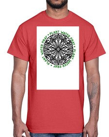 Mandala Garden Round 910#- mandala- Cotton Tee