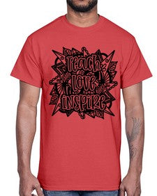 Mandala Teach Love Inspire 763#- mandala- Cotton Tee