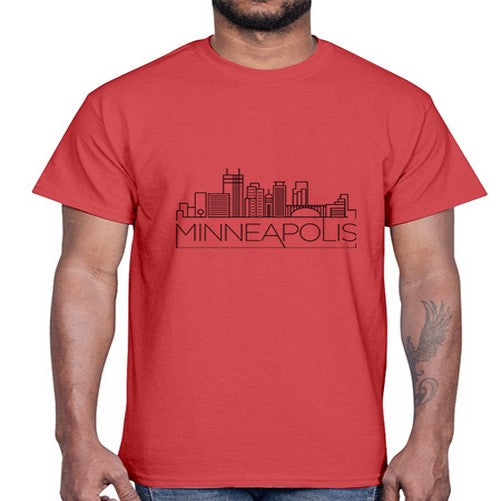 Minneapolis Minimal Skyline 1304#- cities- Cotton Tee