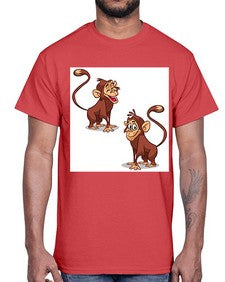 Monkey 175#- cartoon general- Cotton Tee