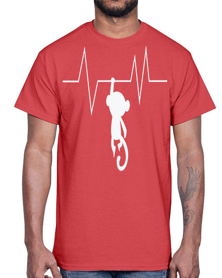 Monkey Heartbeat 14#- monkey- Cotton Tee