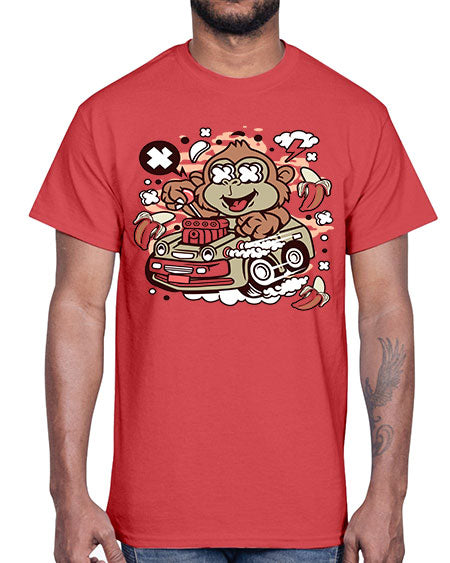 Monkey Hotrod- monkey- Cotton Tee