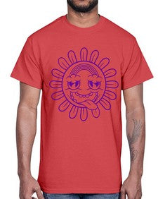 Moody sunflower 184#- cartoon general- Cotton Tee