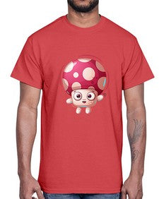 Mushroom 187#- cartoon food- Cotton Tee