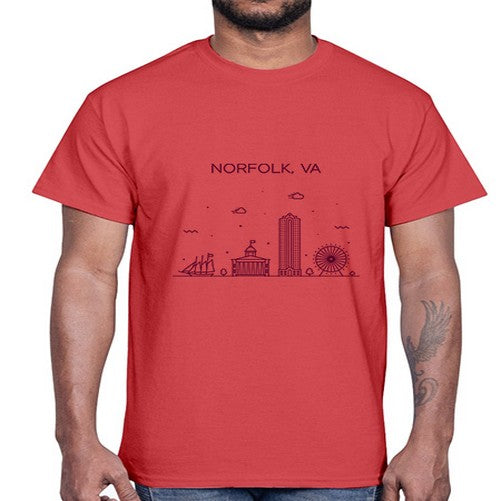 NorfolkVA 1494#- cities- Cotton Tee
