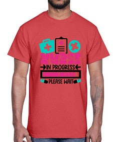 Nurse In Progress Please Wait Style Style 1160#- nurse- Cotton Tee